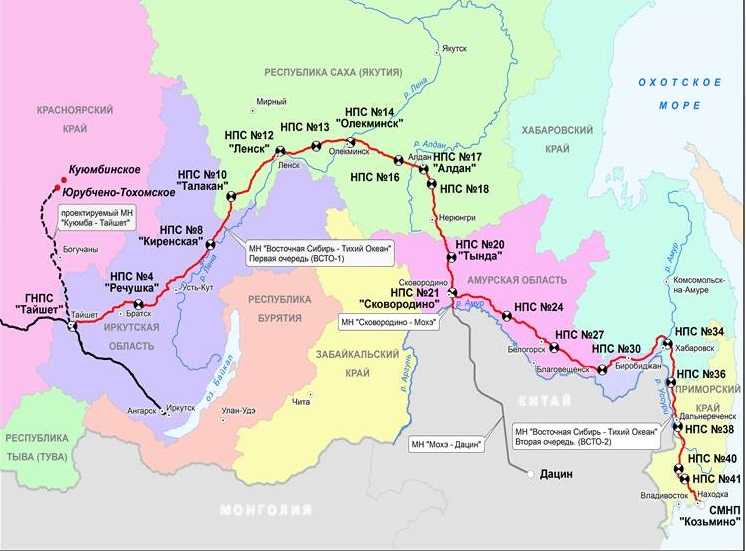 Карта нпс транснефть